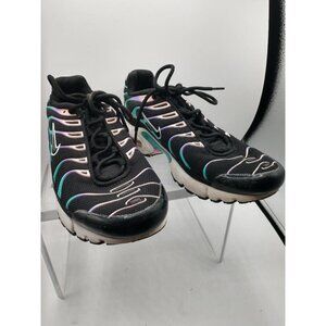 Nike Air Max Plus TN 7Y Athletic Sneakers Black/Teal/ Purple Lace-Up Youth